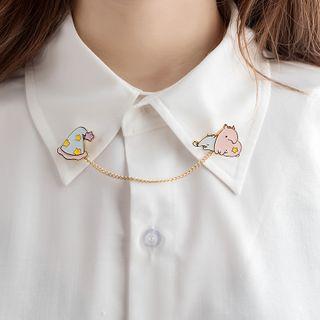 Alloy Animal & Wizard Hat Chained Brooch