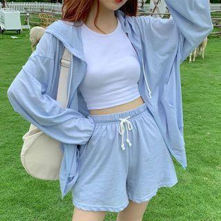 Set: Hood Zip Jacket + Shorts
