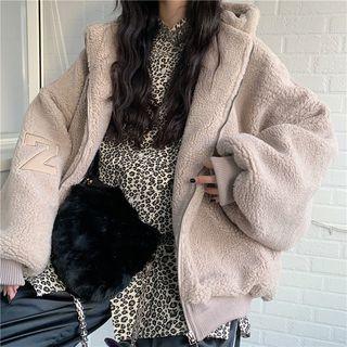 Hooded Oversized Zip Jacket As Shown In Figure - One Size