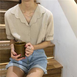 Scalloped Collar Blouse