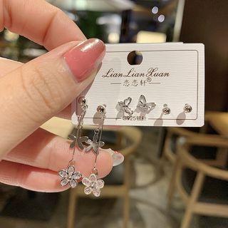 Set Of 3; Rhinestone Earring (various Designs)