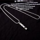 Stainless Steel Whistle Pendant Necklace Silver - One Size