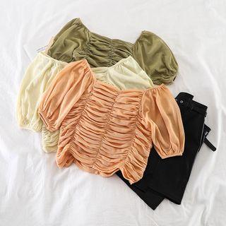 Square-neck Knit Blouse