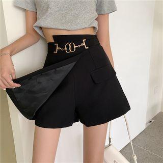 High-waist Asymmetrical Skort