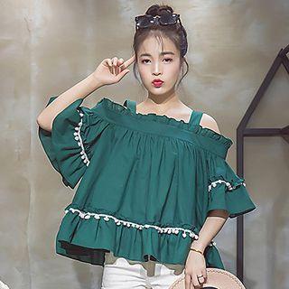 Off Shoulder Smocked Blouse