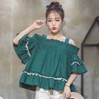 Off Shoulder Smocked Blouse