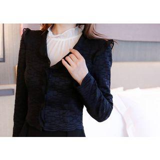 Frill-trim Patterned Jacket