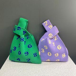 Numbering Knit Shopping Bag