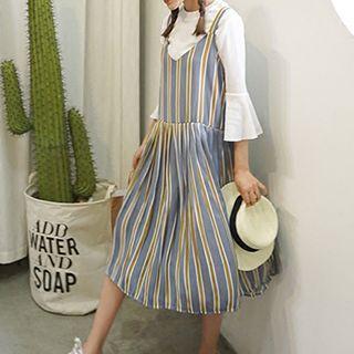Striped Pinafore Dress