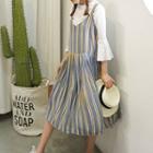 Striped Pinafore Dress