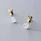 925 Sterling Silver Rose Earring 1 Pair - As Shown In Figure - One Size