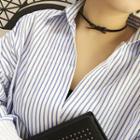 Bow Faux Leather Choker
