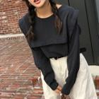 Sailor Collar Long-sleeve T-shirt As Shown In Figure - One Size
