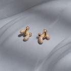 Rhinestone Alloy Earring 1 Pair - Gold - One Size