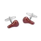 Simple Personality Bike Seat Cufflinks With Cubic Zirconia Silver - One Size