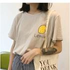 Lemon Print Short-sleeve T-shirt