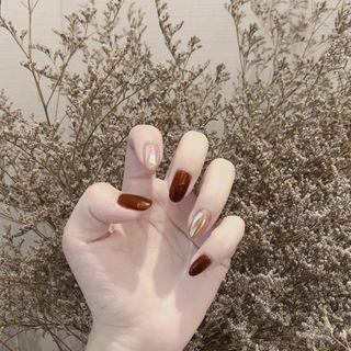 Gradient Faux Nail Tips 658 - Dark Tangerine - One Size