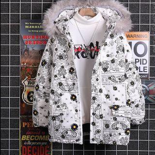 Patterned Zipped Parka