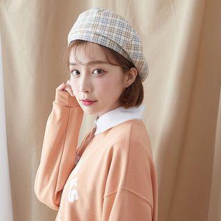 Houndstooth Beret Almond Almond(20) - One Size