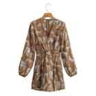 Long-sleeve Leopard Print Romper