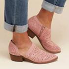 Laser-cut Low-heel Shoes