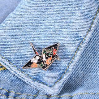 Origami Brooch Black - One Size