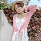 Front Knot Chiffon Light Jacket