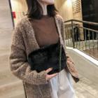 Metal Chain Furry Crossbody Bag