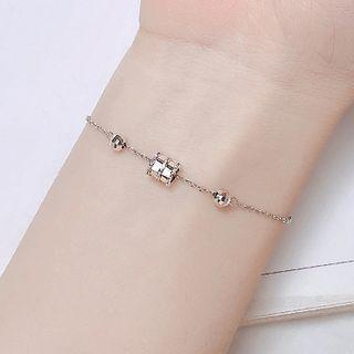 Pendent Bracelet 925 Sterling Silver - Rose Gold - One Size