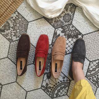 Faux Suede Penny Loafers