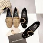 Studded Square-toe Loafers