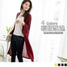 Open Front Bell Sleeve Long Cardigan