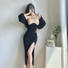 Color Contrast Dress