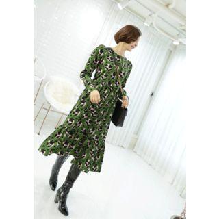 Floral Pattern Long Empire Dress