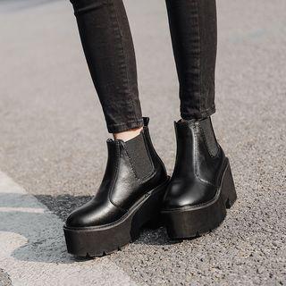 Platform Wedge Chelsea Boots