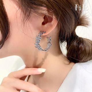 Butterfly Alloy Dangle Earring 1 Pair - Butterfly Alloy Dangle Earring - Silver - One Size