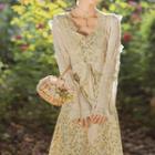 Floral A-line Dress / Lace Ruffle Cardigan