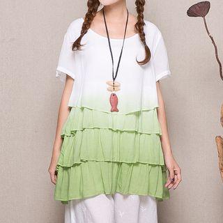 Layered Gradient Short-sleeve T-shirt