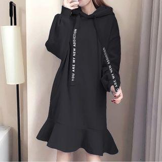 Star Print Hoodie Dress