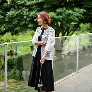 Crochet-lace Zip Jacket