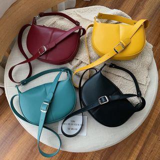 Faux Leather Crossbody Flap Bag