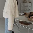 Button-up Crop Tweed Jacket