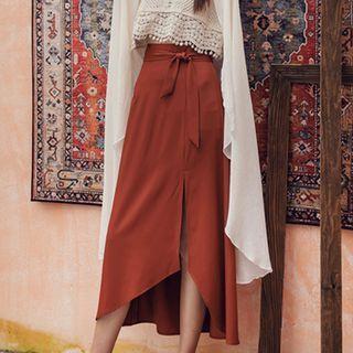 Midi A-line Skirt / Light Jacket