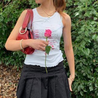 Lettering Lettuce Edge Tank Top