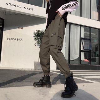 Couple Matching Applique Cargo Pants