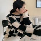 Checkerboard Sweater Black - One Size