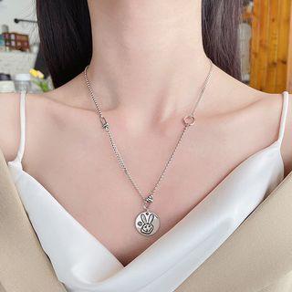 Rabbit Pendant Sterling Silver Necklace 1pc - 283l - Silver - One Size