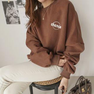 Brushed Fleece Printed Sweatshirt