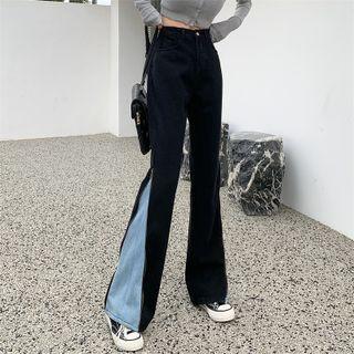Paneled Flared Jeans