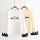 Long-sleeve Piggy Print T-shirt